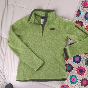 Patagonia Green Quarter-Zip Better Sweater Pullover